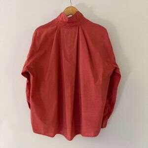 Velvet by Jenny Graham Terracotta V-Neck Collared Popover Blouse